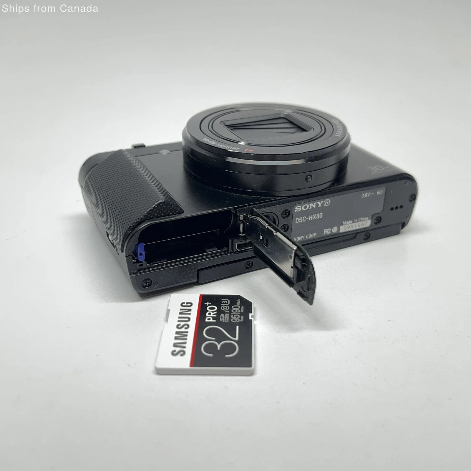 Sony Cyber-Shot DSC-HX80 Black - 18.2 MP 30x Zoom - Tested - No Battery