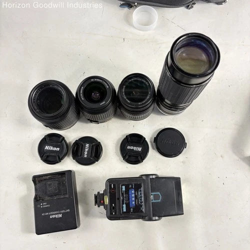 Nikon D D5500 24.2MP Digital SLR Camera + Lenses, Flash, Charger & Bag (Works)