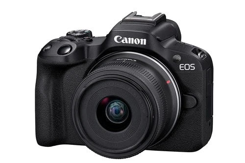 Canon EOS R50 4K Video Mirrorless Camera with RF-S 18-45mm f/4.5-6.3 IS STM Lens - Black