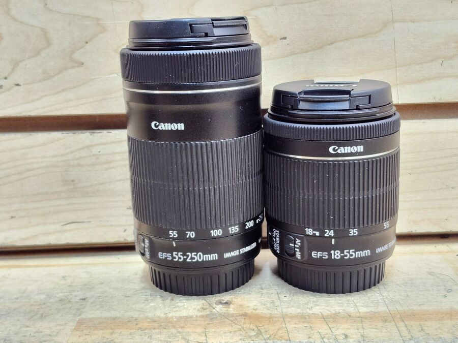Canon EOS 80D with Canon Zoom Lens 18-55mm & 55-250mm & Accessories