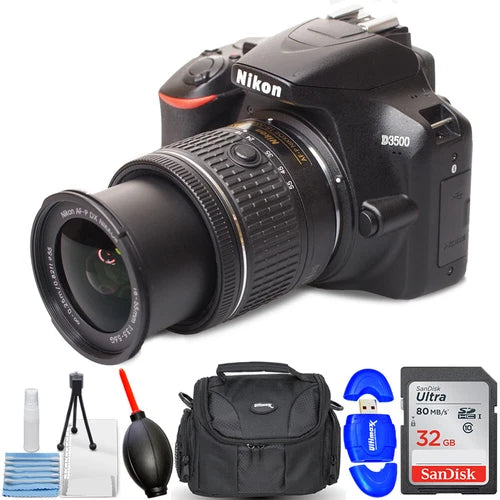Nikon D3500 24.2MP with 18-55mm VR Lens Kit DSLR Camera - Black