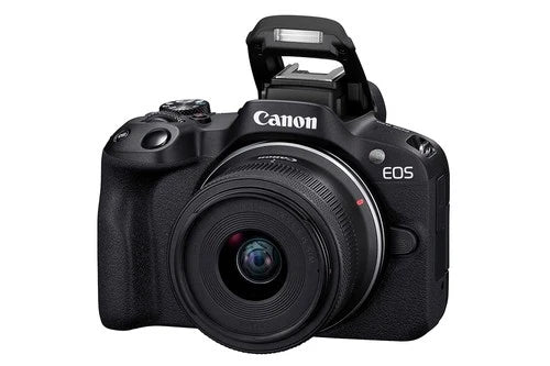 Canon EOS R50 4K Video Mirrorless Camera with RF-S 18-45mm f/4.5-6.3 IS STM Lens - Black