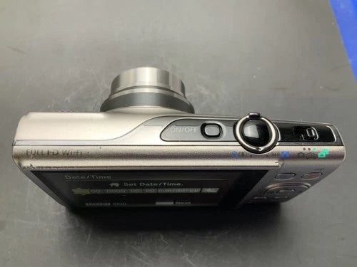Wi-Fi Canon PowerShot ELPH 360 HS 20.2MP Digital Camera 12x Zoom Silver Tested
