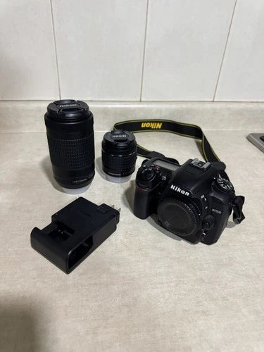 Nikon 13543 D7500 DSLR Camera with 18-55mm and 70-300mm VR Lenses Kit - Black